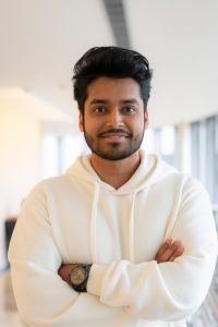 A headshot of a man