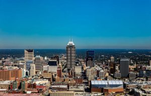 A picture of the Indianapolis skyline